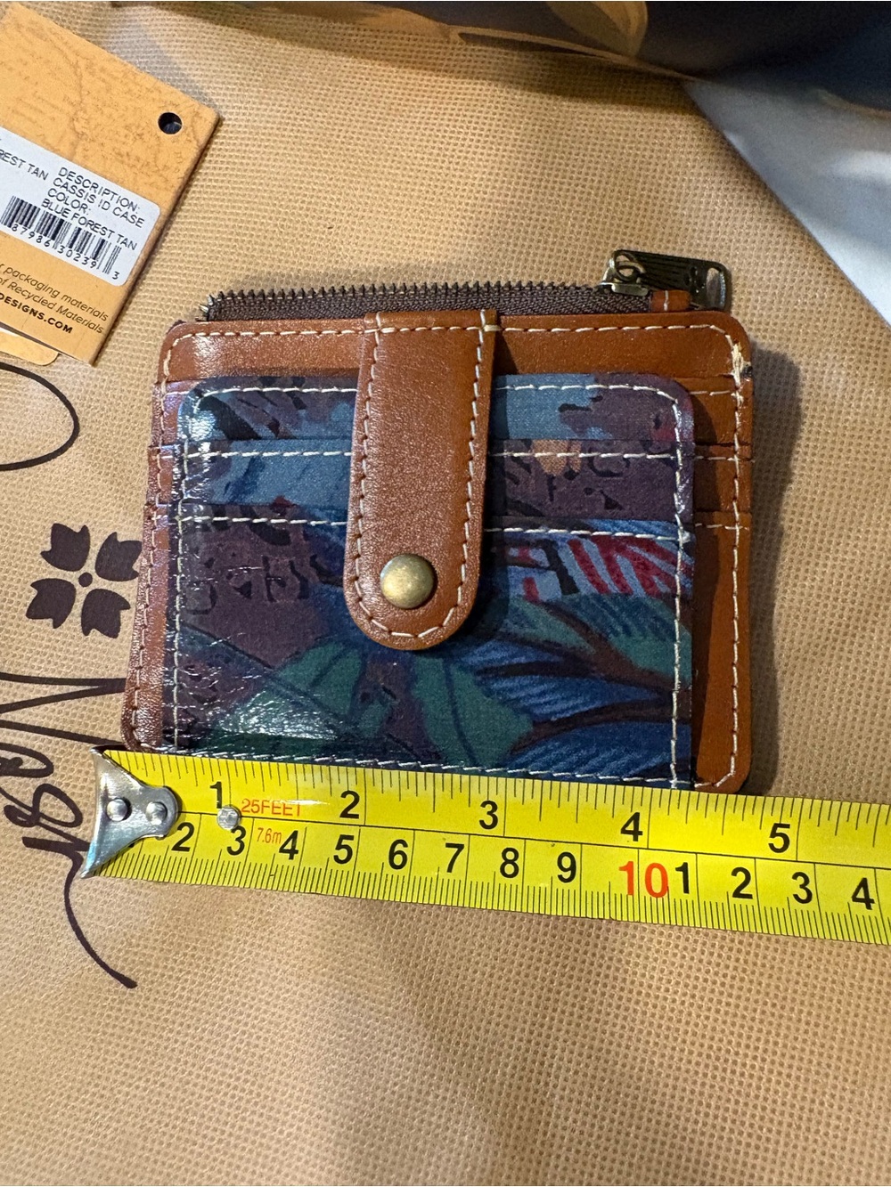 NWT Patricia Nash Le Fleur Irving Leather Bucket Bag Crossbody with Card Wallet - Picture 11 of 11